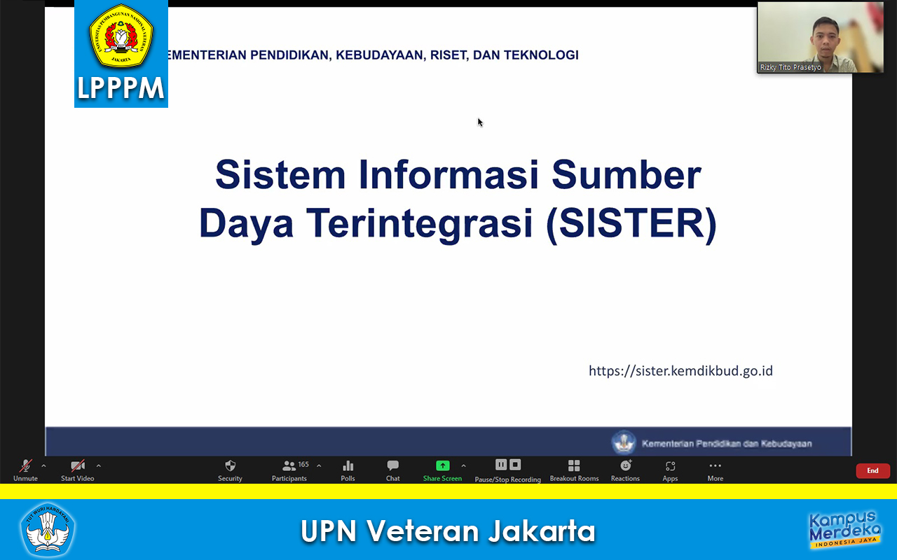 Narasumber Sosialisasi Penggunaan Aplikasi Sister 2